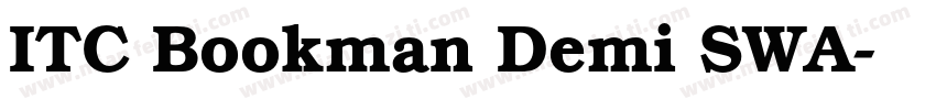 ITC Bookman Demi SWA字体转换